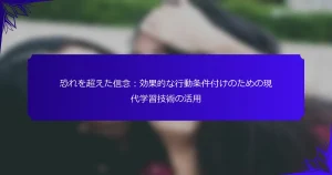恐れを超えた信念：効果的な行動条件付けのための現代学習技術の活用