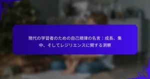 現代の学習者のための自己規律の名言：成長、集中、そしてレジリエンスに関する洞察